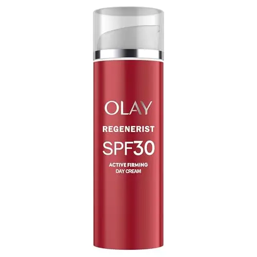 Olay Regenerist Crema Facial de Día SPF30. Hidratante Antiarrugas y Reafirmante Activa con Protección Solar SPF30, Niacinamida Antiedad y Péptidos. Regenera, Reafirma e Hidrata. No Grasa. 50 ml