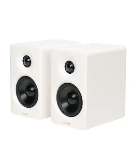 Edifier M60 Altavoz Multimedia Bluetooth 5.3 | 66W RMS, Hi-Res Audio Wireless, LDAC | 3" Woofer + 1" Tweeter | USB-C/AUX | Diseño Compacto para PC/Escritorio-Blanco
