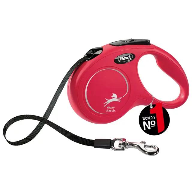 flexi® Classic S Cinta 5 m roja, correa extensible para perros hasta máx. 15 kg