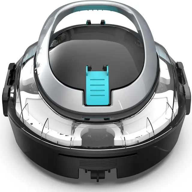 S2 Limpiafondos Piscina, Robot Inalámbrico, Doble Filtración y Doble Motor, 90min Autonomía, 2,5H Carga Rápida,Autoestacionamiento, para Piscinas de Fondo Plano hasta 80m²,Scuro