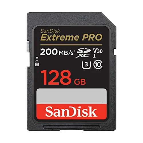 SanDisk Extreme PRO Tarjeta SD 128 GB SDXC, SD Card 4k UHD, UHS-I, V30, hasta 200 MB/s, SanDisk QuickFlow Technology, Software de recuperación de datos RescuePRO Deluxe, Class 10, U3