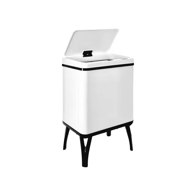 WELL HOME MOBILIARIO & DECORACIÓN - Cubo de basura inteligente, 30 L, apertura automática CON SENSOR o contacto manual, 43x35,5x26 cm, blanco