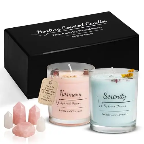 greatdreams set 2 velas aromáticas con