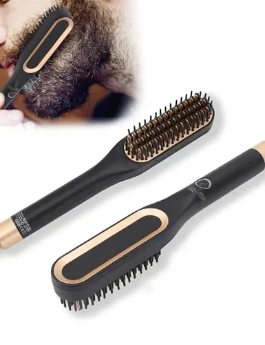 Peine Eléctrico Alisador de Barba y Cabello para Hombres, Cepillo Multifuncional con Temperatura Ajustable en Tres Niveles (160-190-220℃)