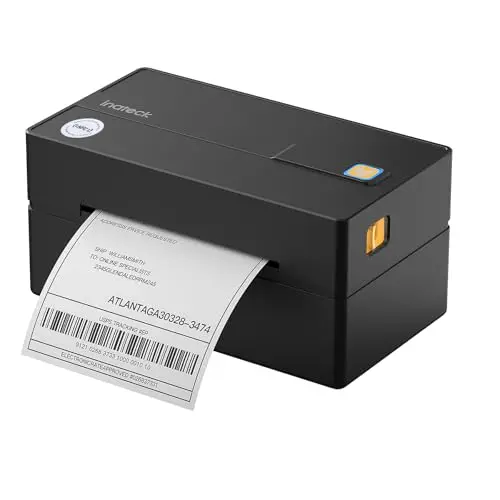 Inateck Impresora de etiquetas térmicas, inalámbrica, 4 x 6, compatible con iPhone, Android, iPad, Windows, MacOS, Chrome y USPS, color negro