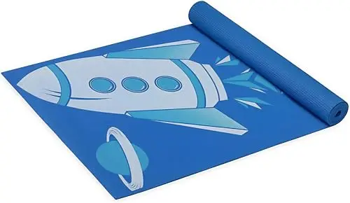 Gaiam Esterilla de Yoga para niños, Yoga para niños con Impresiones Divertidas, Tiempo de Juego para bebés, niños pequeños Activos y tranquilos (60 Pulgadas de Largo x 24 Pulgadas de Ancho x 3 mm de