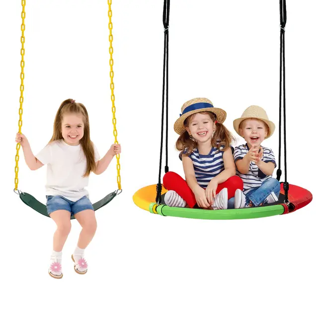 goplus 37 - columpio nido flexible 150kg