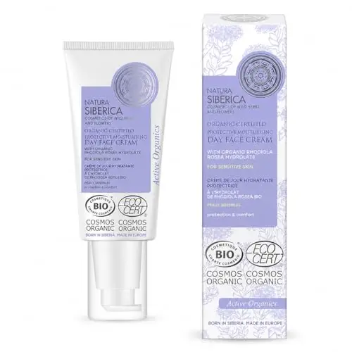 Natura Siberica Crema Hidratante Facial Mujer para Piel Sensible, Crema de Día Facial con Hidratación y Protección Diaria, Fórmula Orgánica Certificada con Extractos Botánicos, 50 ml