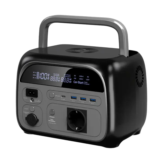 Generador Eléctrico Portátil De 500W, Batería De Emergencia LiFePO4 De 345Wh, Con Aplicación, Carga Rápida En 2,5 H Enchufe Ue De 220V, SAI, Generador Solar Para Acampada/Hogar/Oficina
