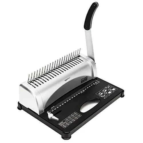 Amazon Basics Encuadernadora de canutillo, Gris