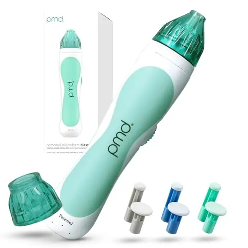 PMD Personal Microderm Classic - Máquina de microdermoabrasión en casa con kit para cara y cuerpo - Cristales exfoliantes y succión al vacío para piel fresca y radiante