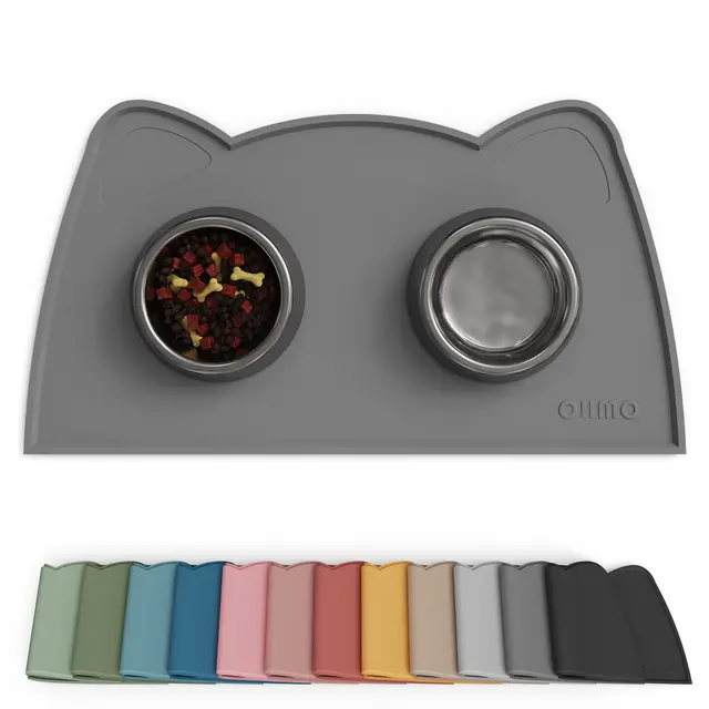 ohmo alfombrilla comedero silicona gris