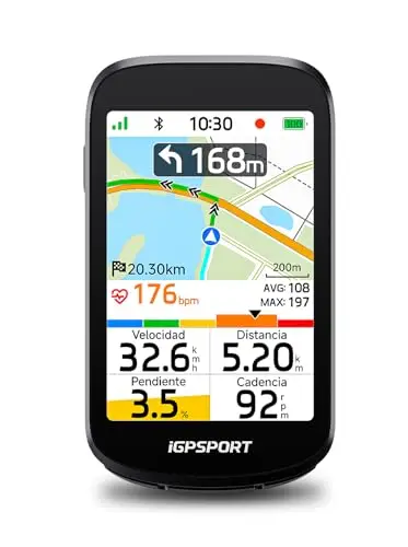 iGPSPORT BSC500 Ciclocomputador Bicicleta GPS, Pantalla Táctil de 3,3", Navegación por Boz, Timbre Electrónico y Funciones de Entrenamiento,32GB