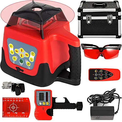 Nivel Láser Auto-nivelante Rojo, 250 m Máximo Rango, IP54 Rotatorio Impermeable, Temperatura -20 °C - 45 °C para Construcción