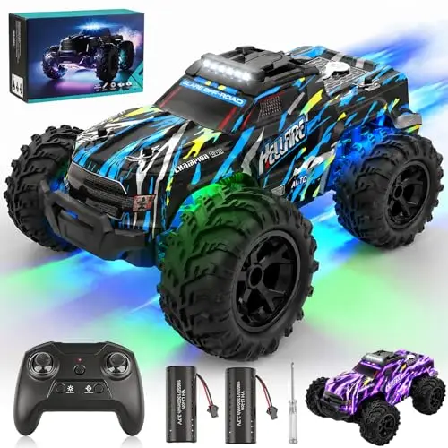 Coche Teledirigido RC 1:18 Todoterreno RC Coche de Juguete Coche Juguete para niños 5+ Exterior para niños 22KM/H