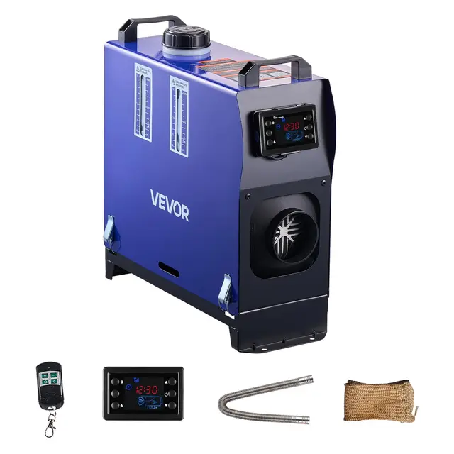 VEVOR Calentador Diésel de 8 kW, Todo en Uno, Portátil, con Control Remoto y Pantalla LCD, Calentamiento Rápido y Bajo Nivel de Ruido, 5 L, para Furgonetas, Autocaravanas, Caravanas y Camiones