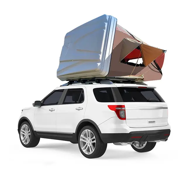 Tienda de campaña de techo rígido para 3-4 personas, diseño desplegable para aterrizaje, impermeable y ajuste universal para SUV, camiones y furgonetas