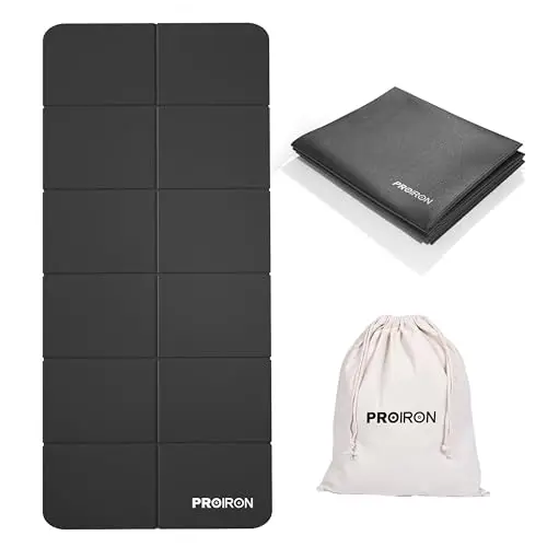 PROIRON Esterilla Yoga Plegable, Colchoneta de Yoga PVC Antideslizante 2MM de Grosor Fácil de Doblar para Fitness Yoga Ejercicio Pilates Deportes, 173x61CM