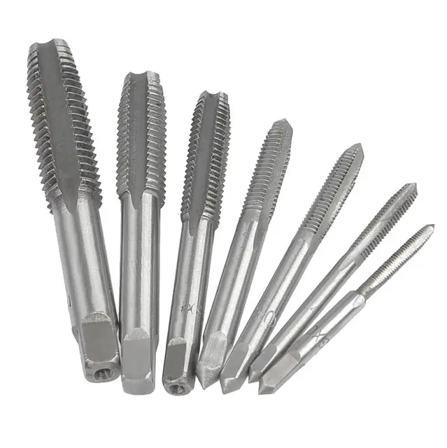 HSS - Juego de 7 machos de roscar, M3, M4, M5, M6, M8, M10, M12, juego de machos de roscar manuales