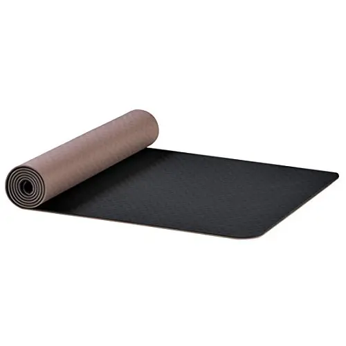 Esterilla de yoga Earth Om AKO Yoga, color marrón de antracita