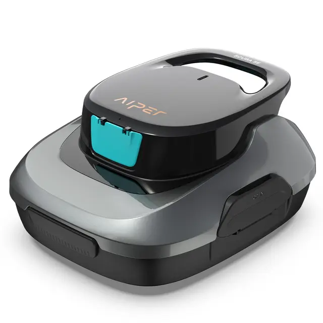 AIPER Robot de Piscina, Aspirador de Piscina inalámbrico a batería, Tiempo de Limpieza 90 Minutos, Limpieza automática con función de autoaparcamiento