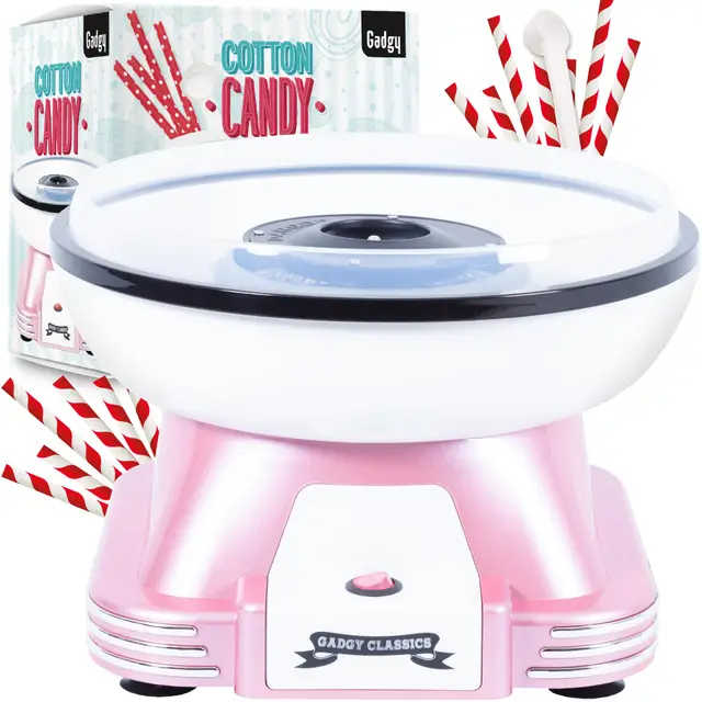 Gadgy Máquina de Algodón de Azúcar Retro Rosa