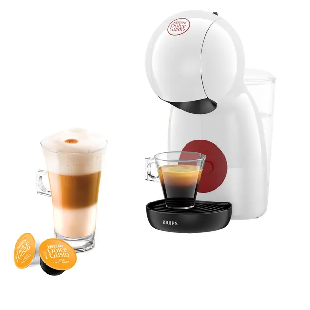 KRUPS Nescafé Dolce Gusto Krups Cafetera cápsulas, 15 bares, Multi-bebidas, Cafetera compacta, Apagado automático, Modo de economía, Piccolo XS KP1A3110
