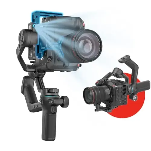 FeiyuTech SCORP-C2 Estabilizador Gimbal de Cámara DSLR y Cámara sin Espejo, con Seguimiento AI Integrado, Disparo Vertical Nativo, Capacidad de 7,72 LB para Canon/Sony/Panasonic/Nikon/Fujifilm