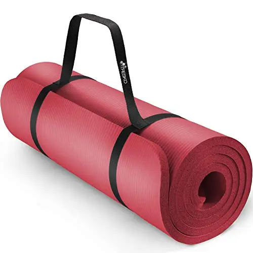TRESKO® Esterilla de fitness 185 x 60 cm y 190 x 100 cm para gimnasia, yoga, pilates y cualquier tipo de entrenamiento | Suave y cómoda | Espuma NBR