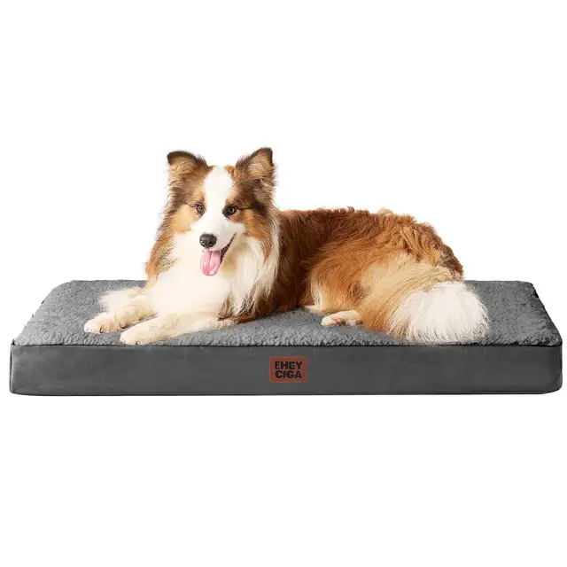 eheyciga cama perro ortopédica xl gris