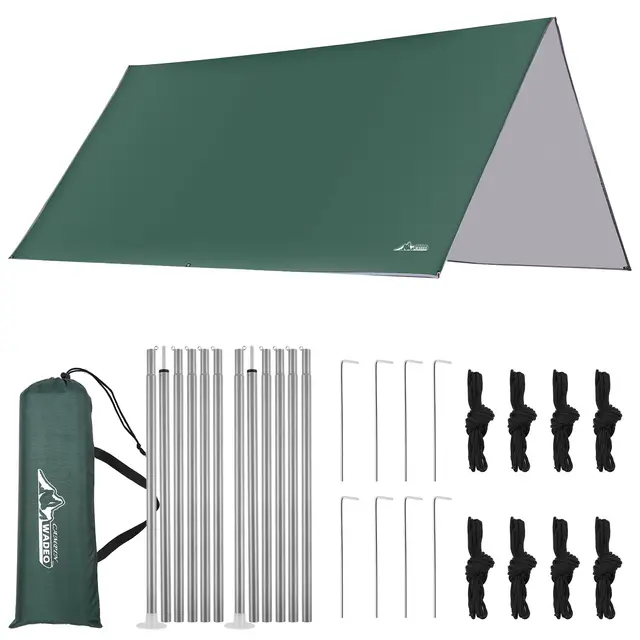 wadeo lona camping 3x3m impermeable