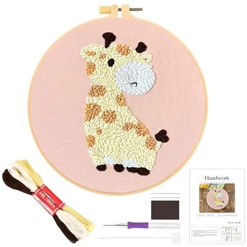 jsrqt kit punch needle jirafa