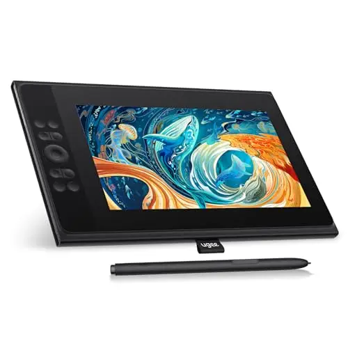 UGEE 147% sRGB Tableta Gráfica con Pantalla UE12P, 11,9 Pulgadas Antideslumbrante Monitor de Dibujo, Tableta Gráfica Lápiz sin Batería para Teléfono Android/Windows/Mac OS/Chrome OS