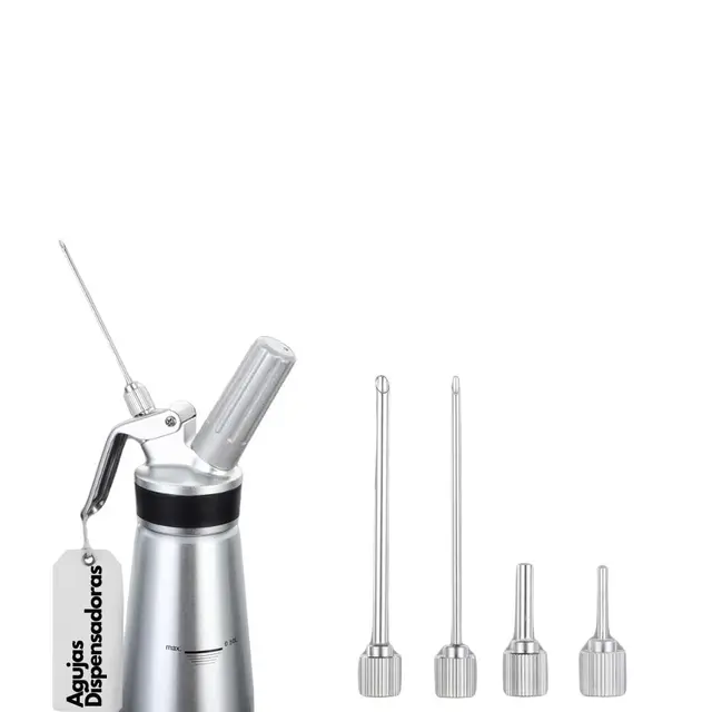 B-ARS Dispensador Crema Batida Profesional (Acero Inoxidable, Agujas Acero)