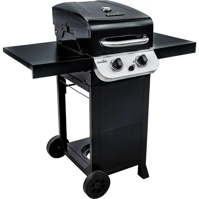 Char-Broil Barbacoa de Gas Convective 210 B - Barbacoa a gas con 2 quemadores de acero inoxidable, rejillas de hierro fundido - Ideal para cocinar al aire libre, jardín y patio