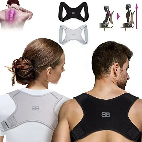 BACK BODYGUARD Corrector Postura Espalda - Espaldera - Corset Espalda Recta - Corrector Espalda Mujer y Hombre - Negro y Gris - Varios tamaños