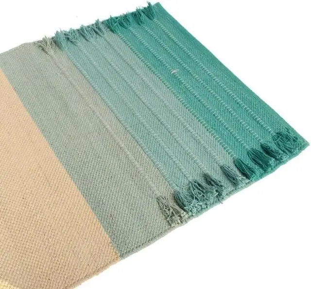 Esterilla de yoga india hecha a mano, 100 % algodón orgánico, para yoga caliente, antideslizante, de algodón, ecológica, tejida a mano, antideslizante y gruesa, plegable, para fitness diario en casa,