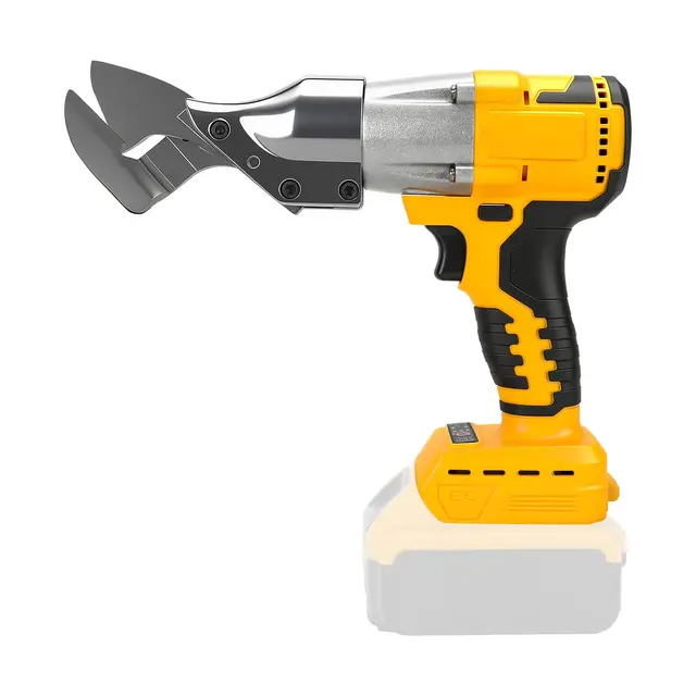 Cizalla de chapa inalámbrica compatible con Dewalt 18V, 20V batería, cabeza giratoria 360°, máx. 2 mm, tijeras eléctricas sin escobillas para chapa, PVC (sin batería)