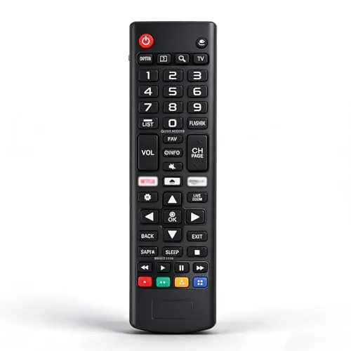 Mando para LG Smart TV, Mando Universal TV para LG 3D 4K LC LED QLED, Ajuste a Distancia para Netflix, Amazon, No Requiere Configuración