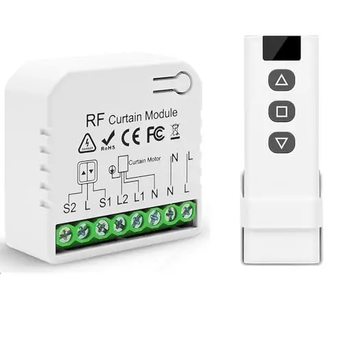 Interruptor De Persianas Por Radio, Receptor De Módulo De Relé Inalámbrico Con Rango De Control Remoto RF De Hasta 100M Receptor De Relé De 2200W Para Persianas Eléctricas