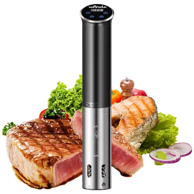 Sous Vide, Wancle Roner 1100W Sous Vide Cooker Control Preciso de la Temperatura, IPX7 Resistente al Agua, Diseño Compacto, Fácil de Usar, 220V