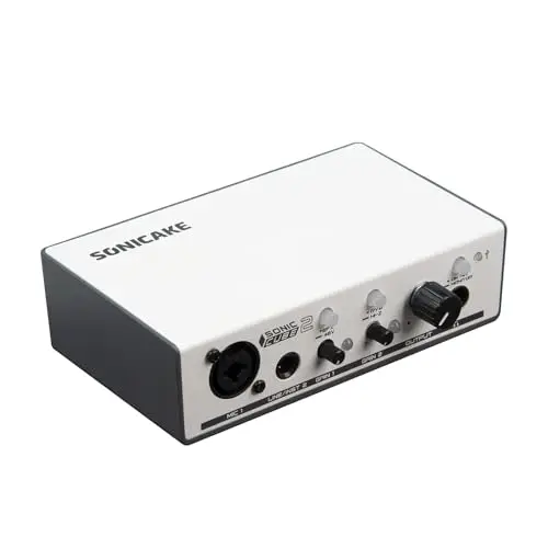 SONICAKE Interfaz de audio Preamplificador analógico profesional de dos canales con rango dinámico y rendimiento de distorsión Modelado digital Efectos DSP Sonic Cube II