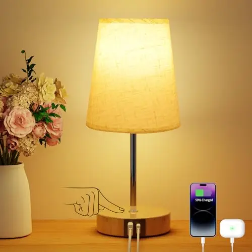 suright lámpara mesita táctil usb a+c