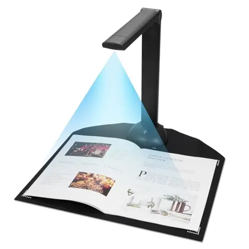 Escáner de libros con cámara de documentos A3 A4 con luz de relleno LED HD 16 Mega-píxeles Soporte de escaneo de alta velocidad Software OCR multilingüe Puerto USB compatible con