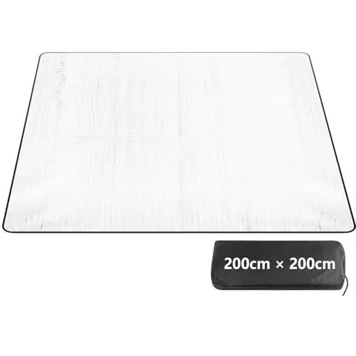Esterilla Aislante de Aluminio Térmica para Camping 200 x 200 cm Impermeable Ultraligera Plegable Antihumedad Colchoneta Portátil para Exterior Playa Picnic Senderismo Viaje