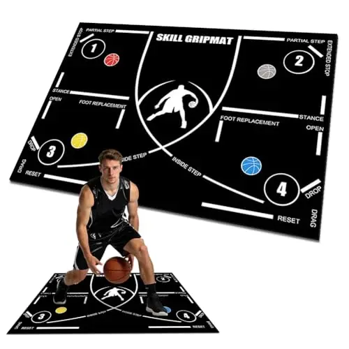Esterilla de Baloncesto y Fútbol Esterilla de Entrenamiento, Esterilla Antideslizante Para Bloquear en Fútbol, Control Del Balón y Entrenamiento de Pasos, 120 x 86 cm