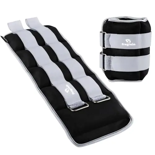 Fragraim Pesas para Tobillos, 1/2/3/4/5/6/10KG 1 Par de Pesas para Entrenamiento de Fuerza de Muñeca/Pierna/Brazo con Correa Ajustable para Correr, Gimnasia, Aeróbic, Fisioterapia
