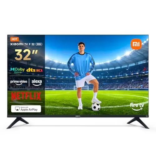 XIAOMI TV F 32, 32 Pulgadas (81 cm), HD, Smart TV, Fire OS7, Control por Voz Alexa, Dolby Audio™, DTS Virtual:X, DTS-HD, Compatible con Apple AirPlay
