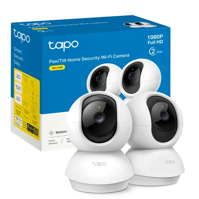 Tapo C200P2 WLAN IP-Kamera 1080p 360° 2er-Pack