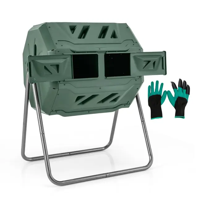 goplus compostador tambor 160l